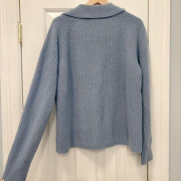 Haven Well Within Cashmere Johnny Collar V-NECK Sweater Size L $278.00 - Picture 4 of 6